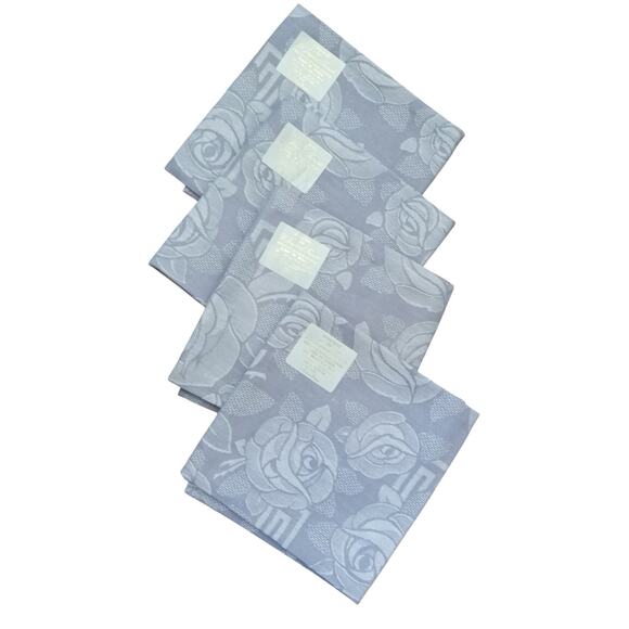 Jacquard Francais Primrose Bordier Lavender Dinner Napkins Roses Set of Four NWT - Picture 5 of 16